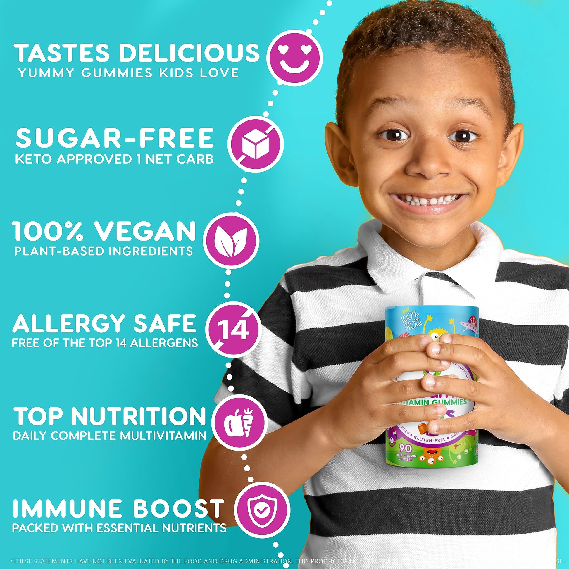 Frascos multivitaminas Nutracelle Nutramin sin azúcar para niños