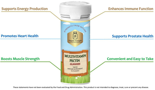 Frascos de multivitaminas de pectina para hombres