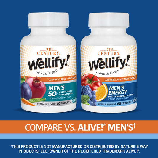 Frascos de multivitaminas Wellify para hombre