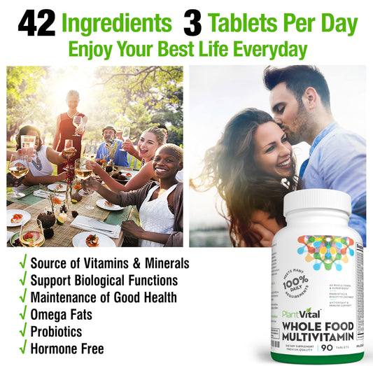 frascos de multivitamínico plantvital doble presentación