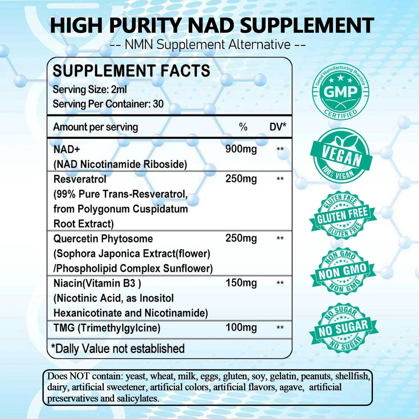 Frascos frontales de NAD+ liposomal WellVeraVida