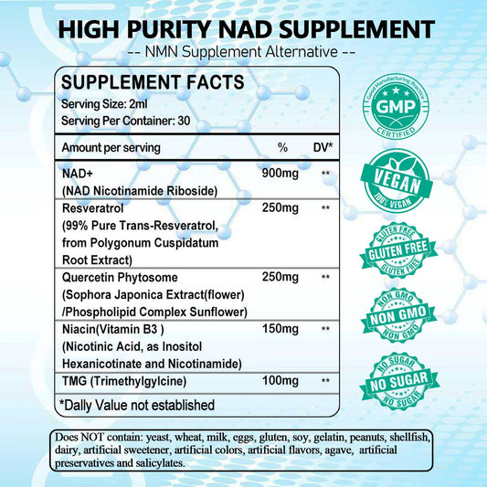 Frascos frontales de NAD+ liposomal WellVeraVida