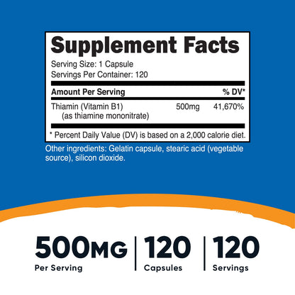 Frascos Nutricost vitamina b1 suplemento vitamínico