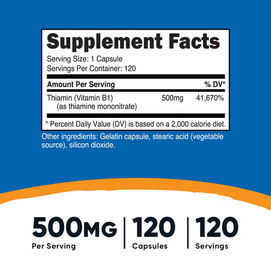 Frascos Nutricost vitamina b1 suplemento vitamínico