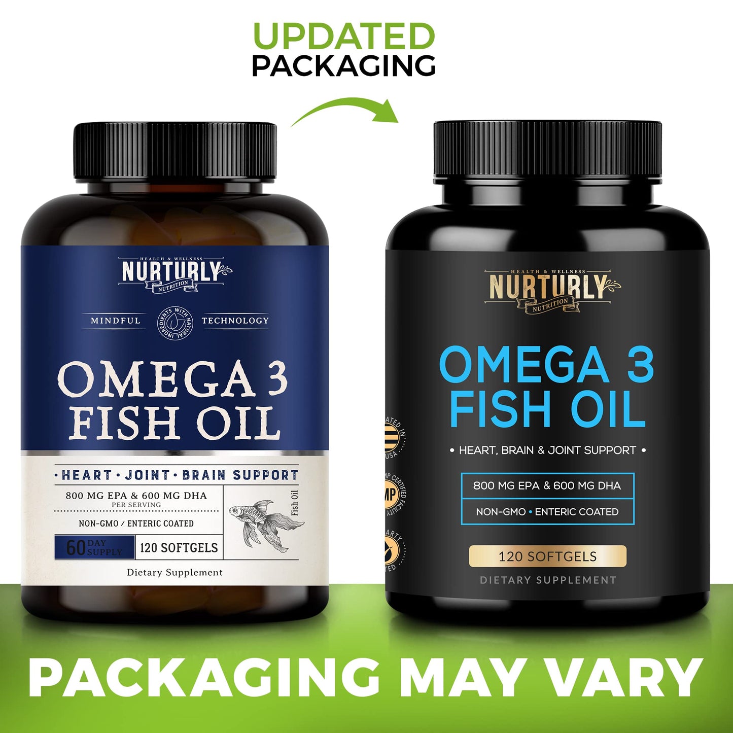 Frasco suplementario NURTURLY vitamina B y Omega 3