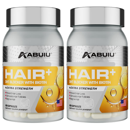 Frascos suplemento ABUIU biotina para cabello y uñas