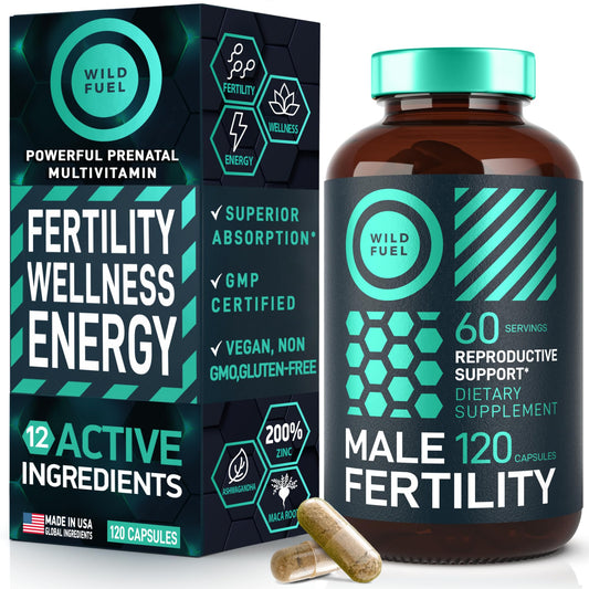 Frascos suplementos fértilidad masculina WILD FUEL macho