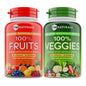 Frascos de suplementos frutas y verduras TM NATURALS