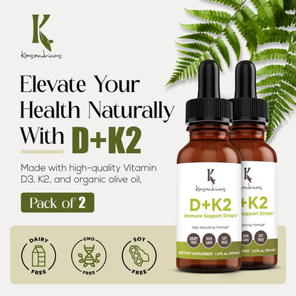 Frascos de vitamina d3 k2 kasandrinos suplemento salud mujeres