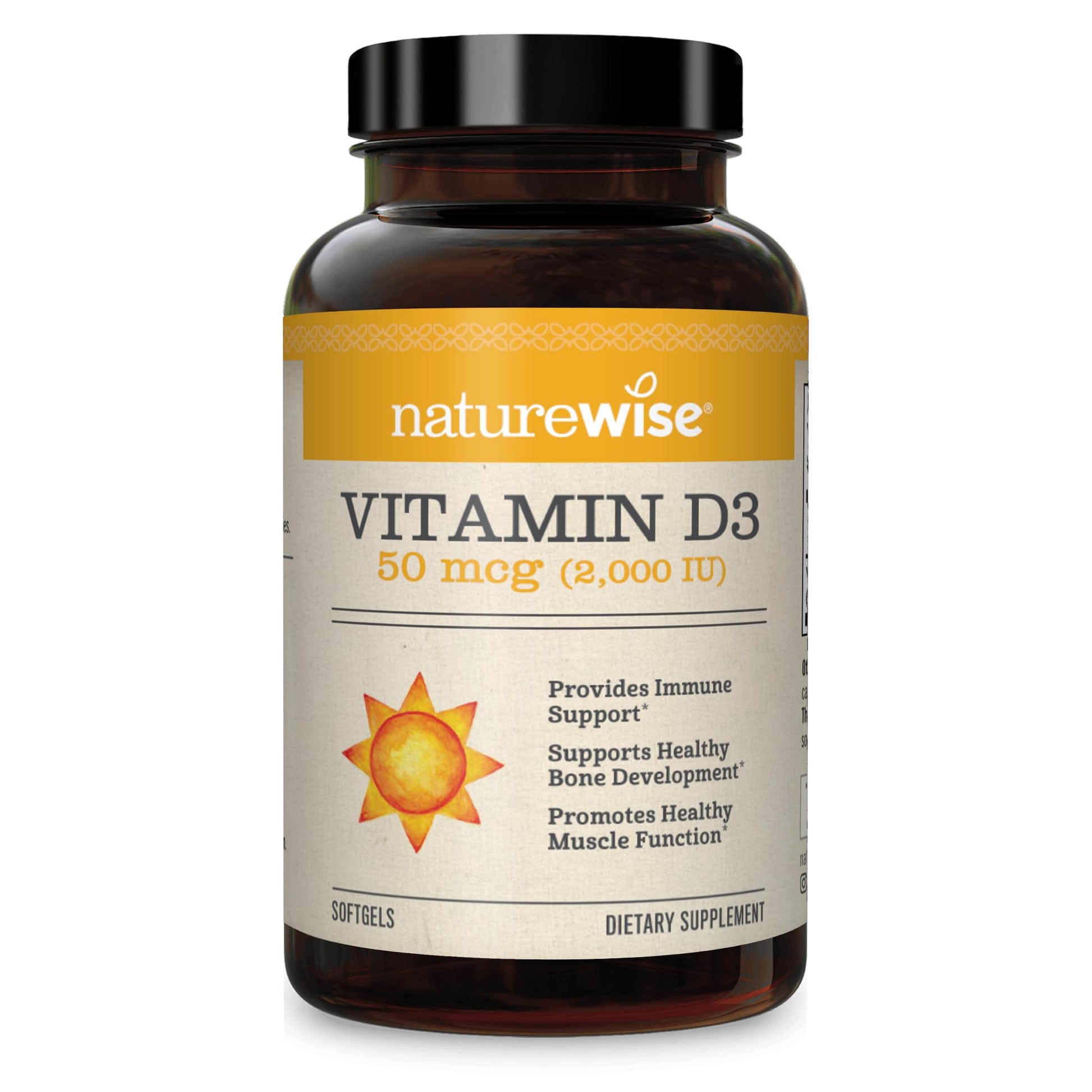 Frascos vitamina D3 NatureWise 4000 y 2000 IU