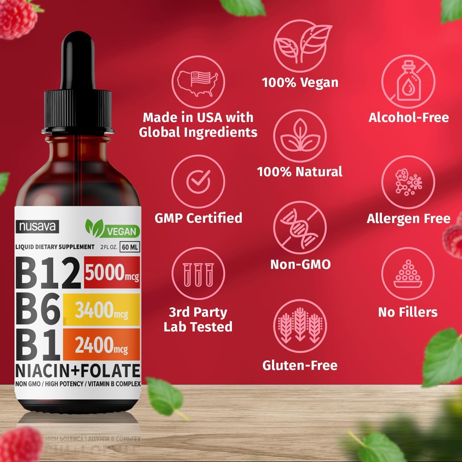 Frascos vitaminas B12 B6 apoyo energético y cerebral