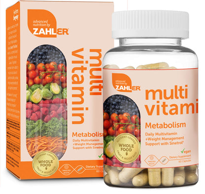Frasco Zahler multivitamínico metabolismo 60 cápsulas