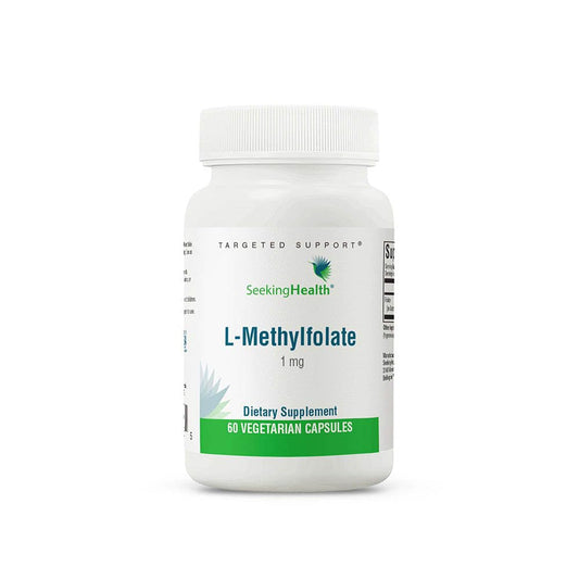 Frasco Seeking Health L-5-MTHF folato metilado 60 cápsulas vegetales