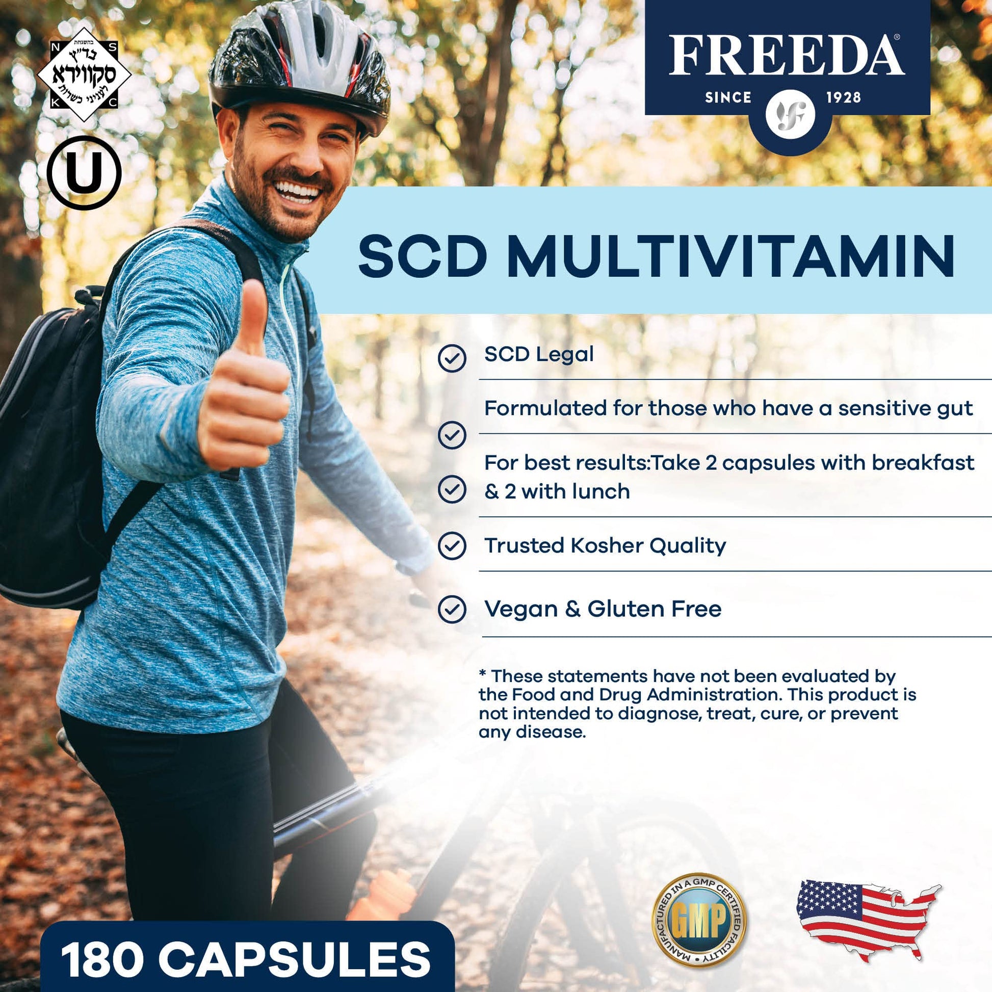 FREEDA multivitaminas SCD con calidad kosher certificada