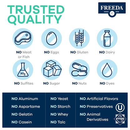 Certificaciones de calidad del multivitamínico Freeda