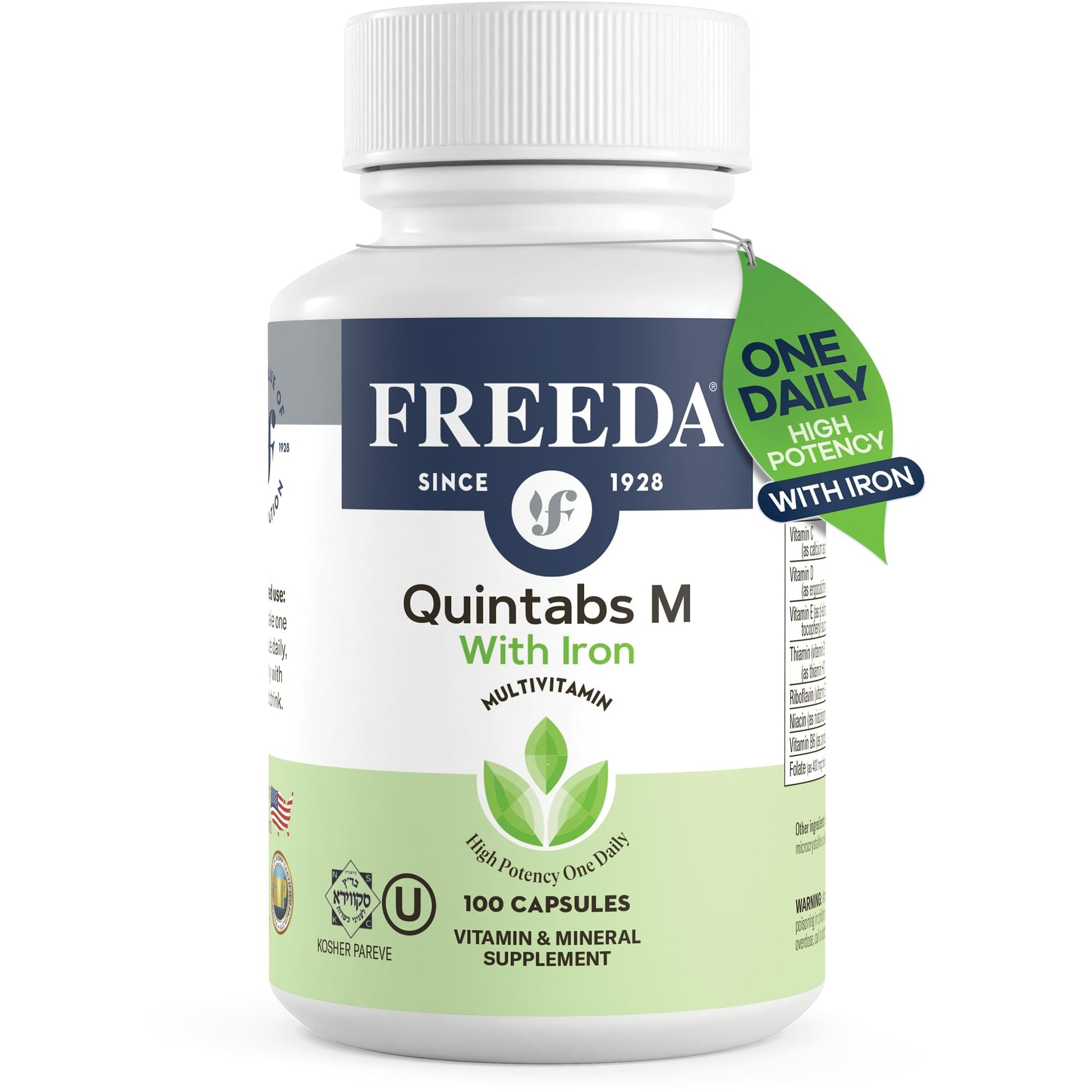 FREEDA multivitamínico Quintabs-M con hierro botella