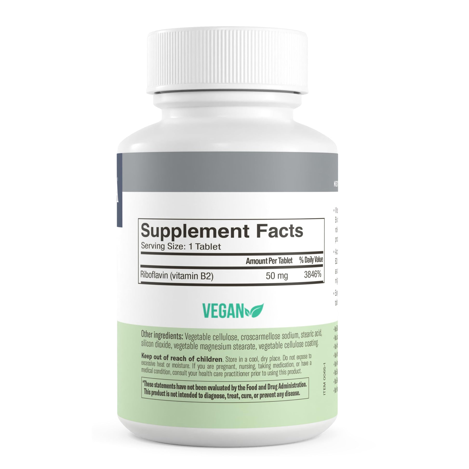 Freeda suplemento vitamina b2 botella y cápsulas