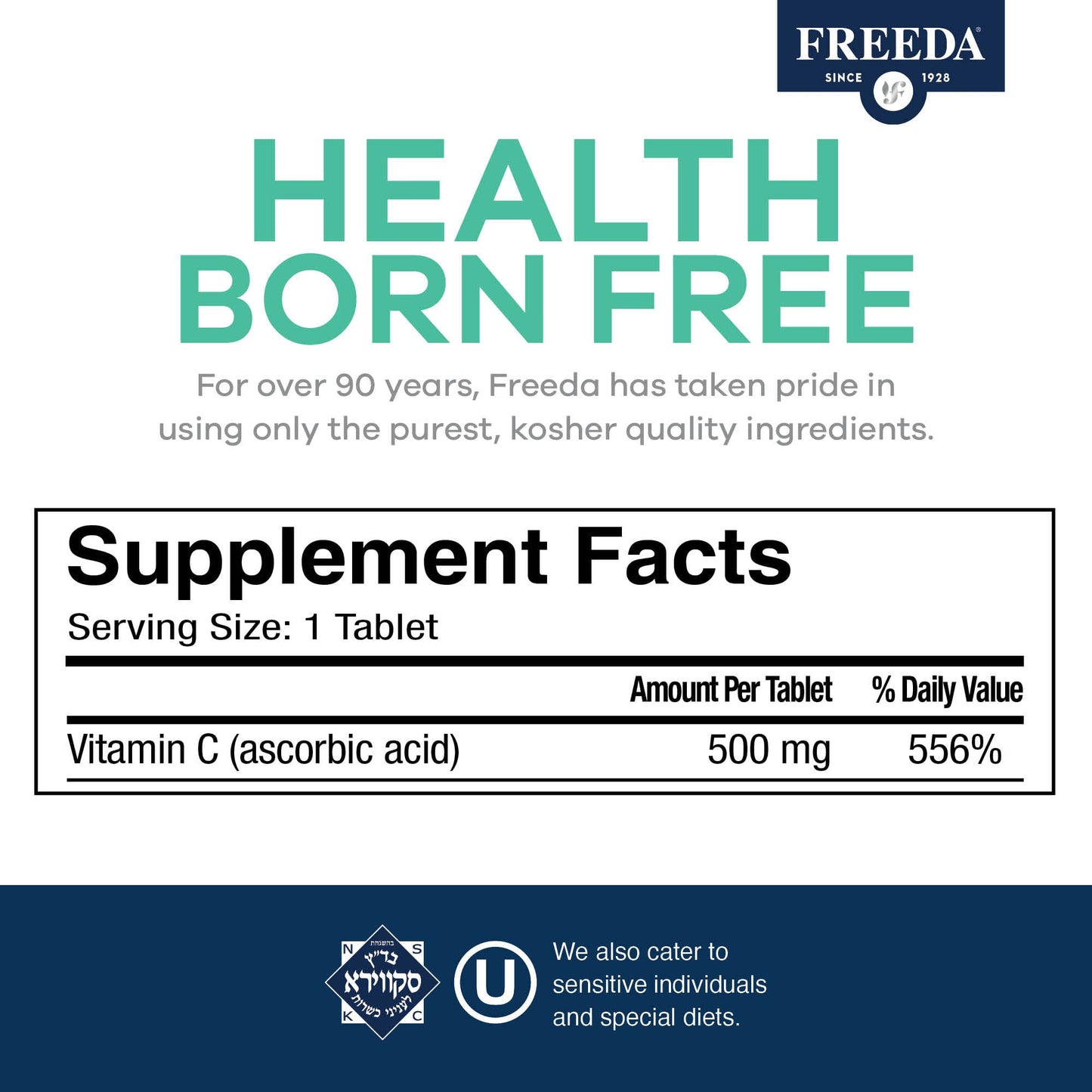 FREEDA vit c antioxidante potente bote 100 tabletas
