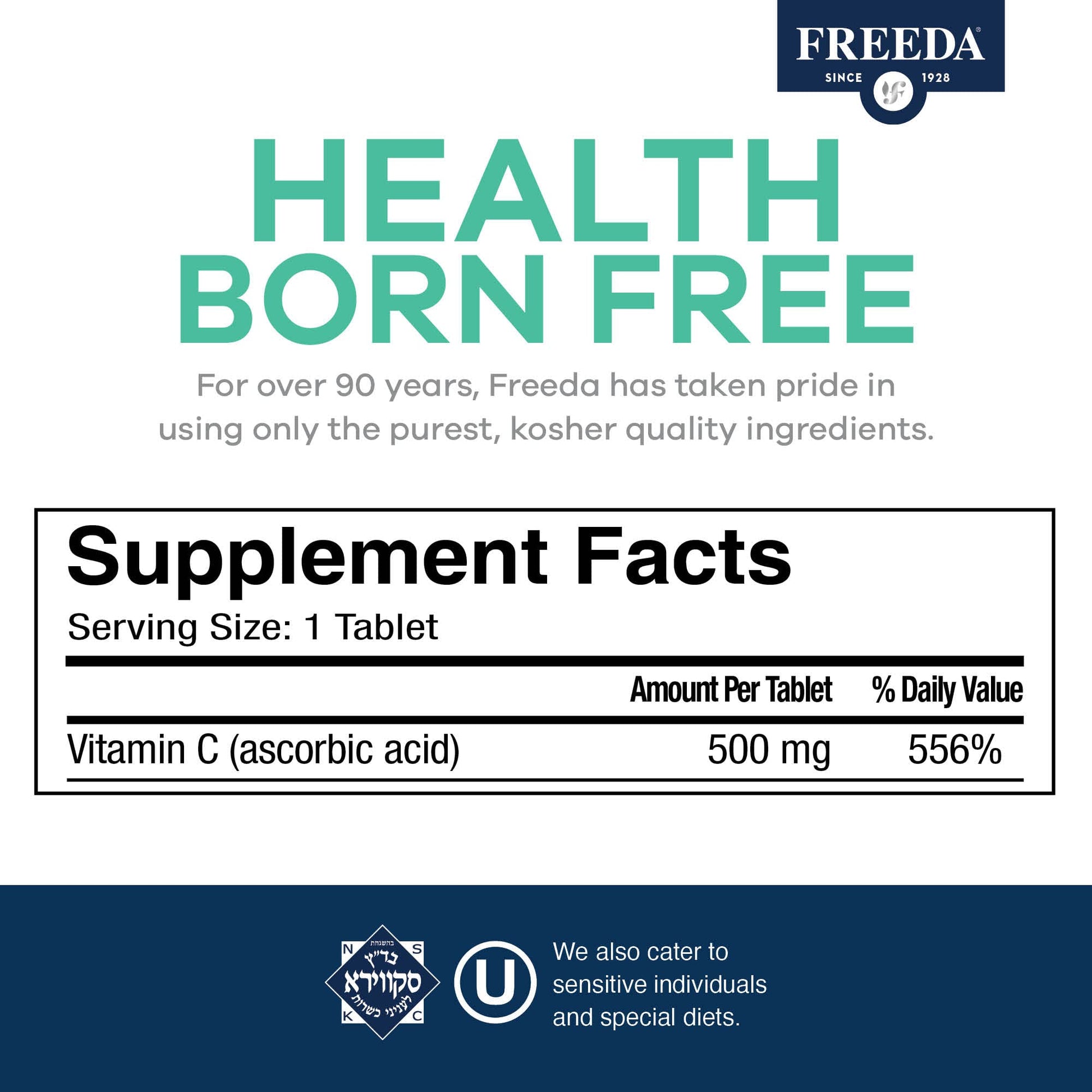 FREEDA vit c antioxidante potente bote 100 tabletas