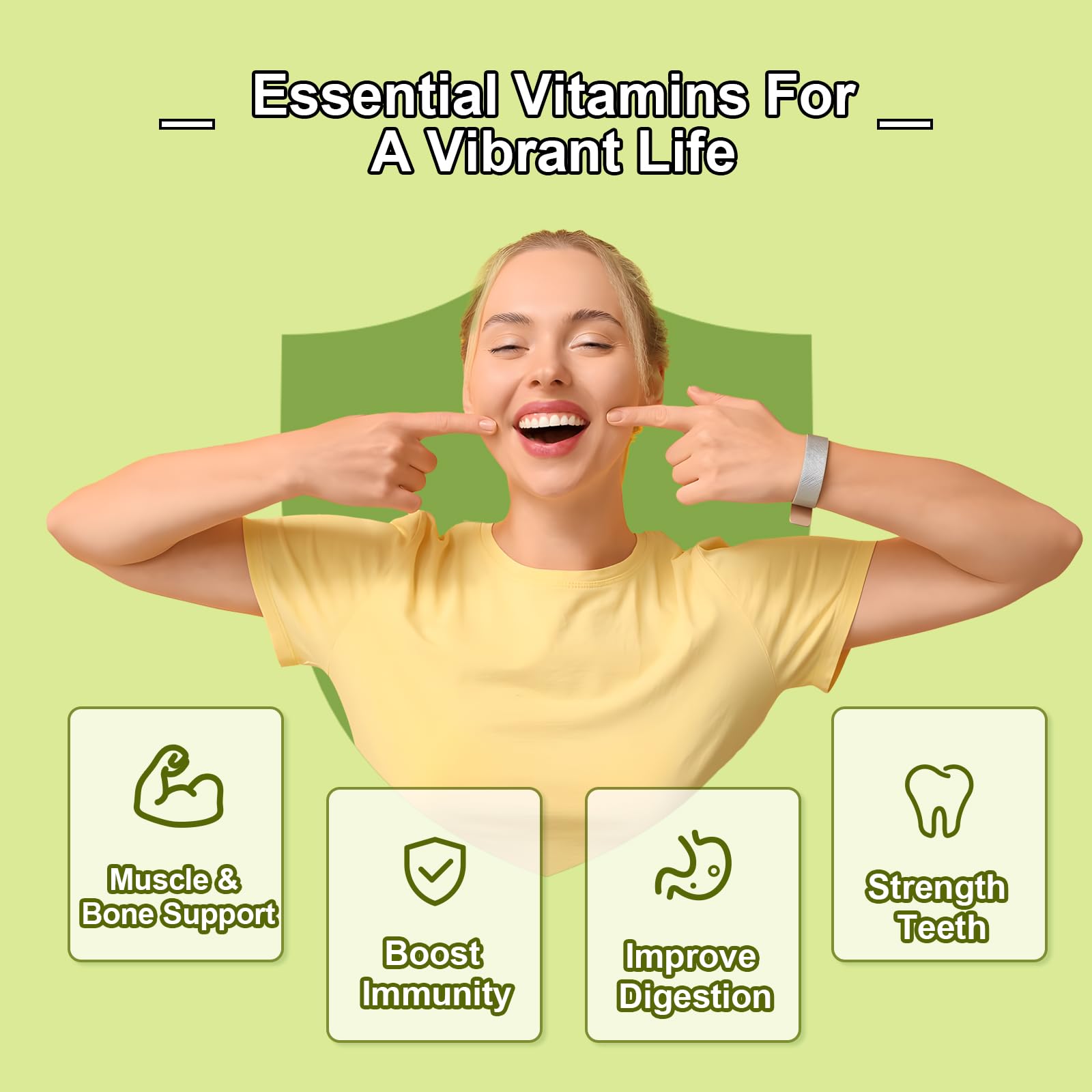 Frente de botella gomitas Zetelixia vitamin D3 K2 120 gummies