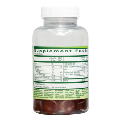 Frente etiqueta NutraA2Z gomitas complejo B y vitamina C