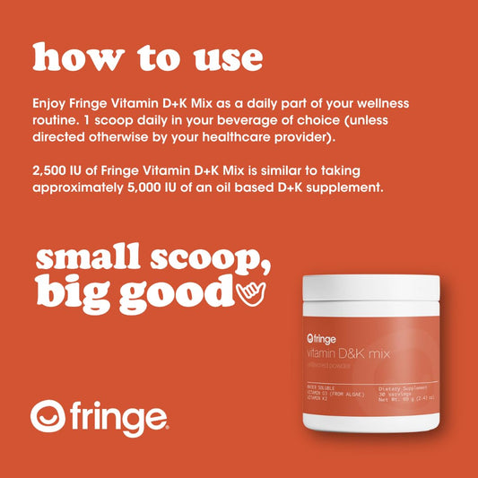 Fringe vitamina d3 algas y k2 mk7 natto suplemento en polvo