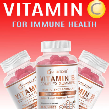 frontal envase gominolas vitaminas B O NUTRITIONS