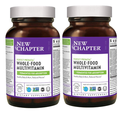 Frontal Envase Multivitamínico Prenatal New Chapter 270 tabletas