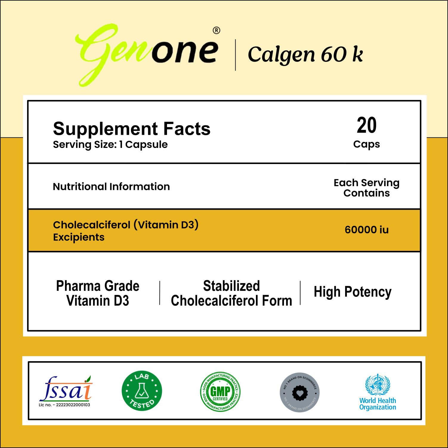 frontal etiqueta suplemento genone calgen d3