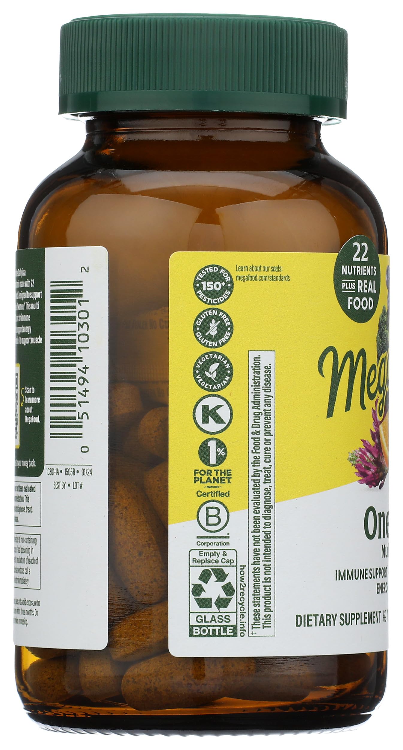 Frontal de multivitaminas MegaFood para mujeres