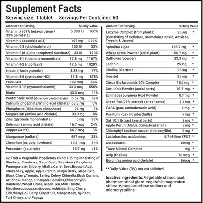 Con frutas y verduras multivitamínico MiracleMulti