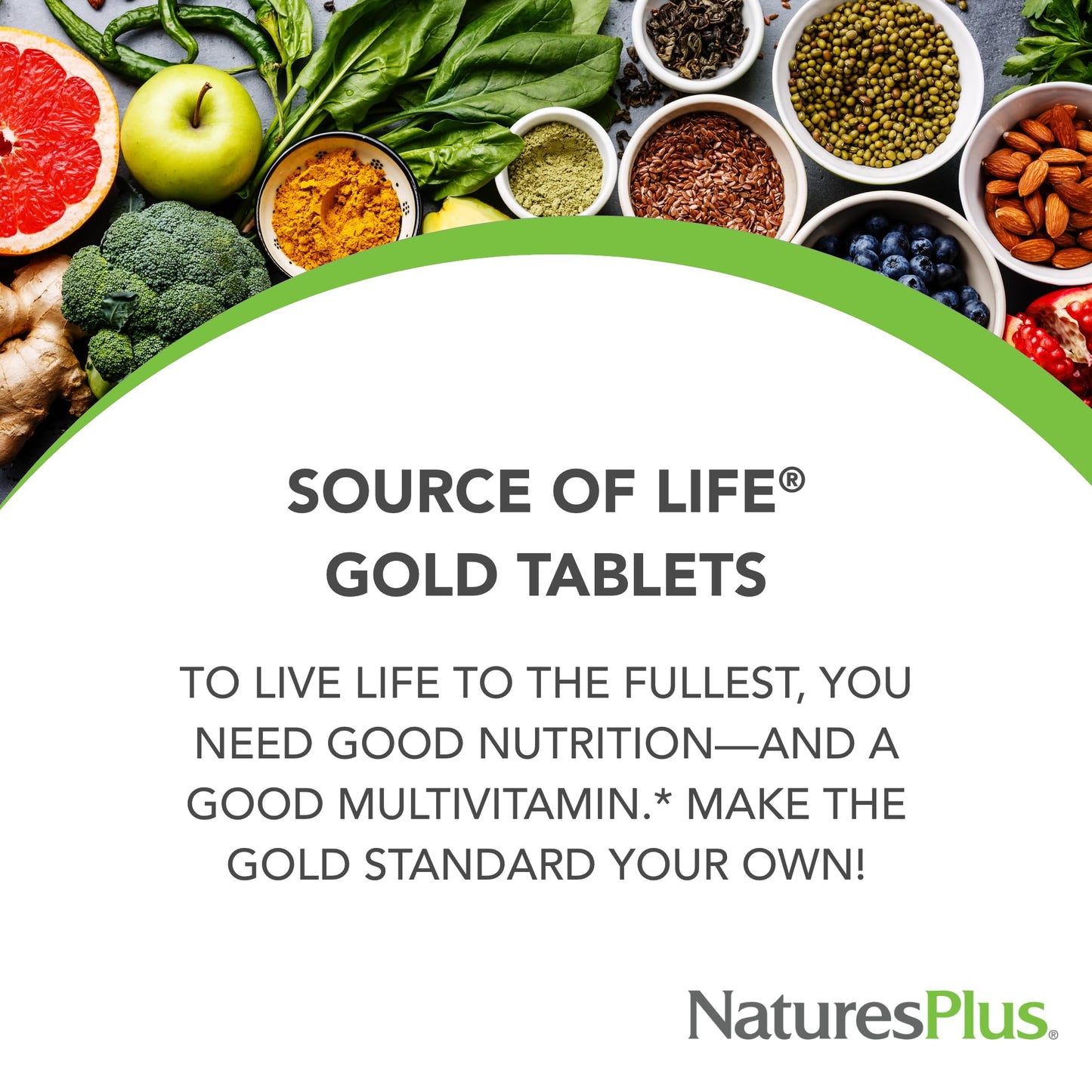 Fuente de oro multivitaminas con alimentos integrales