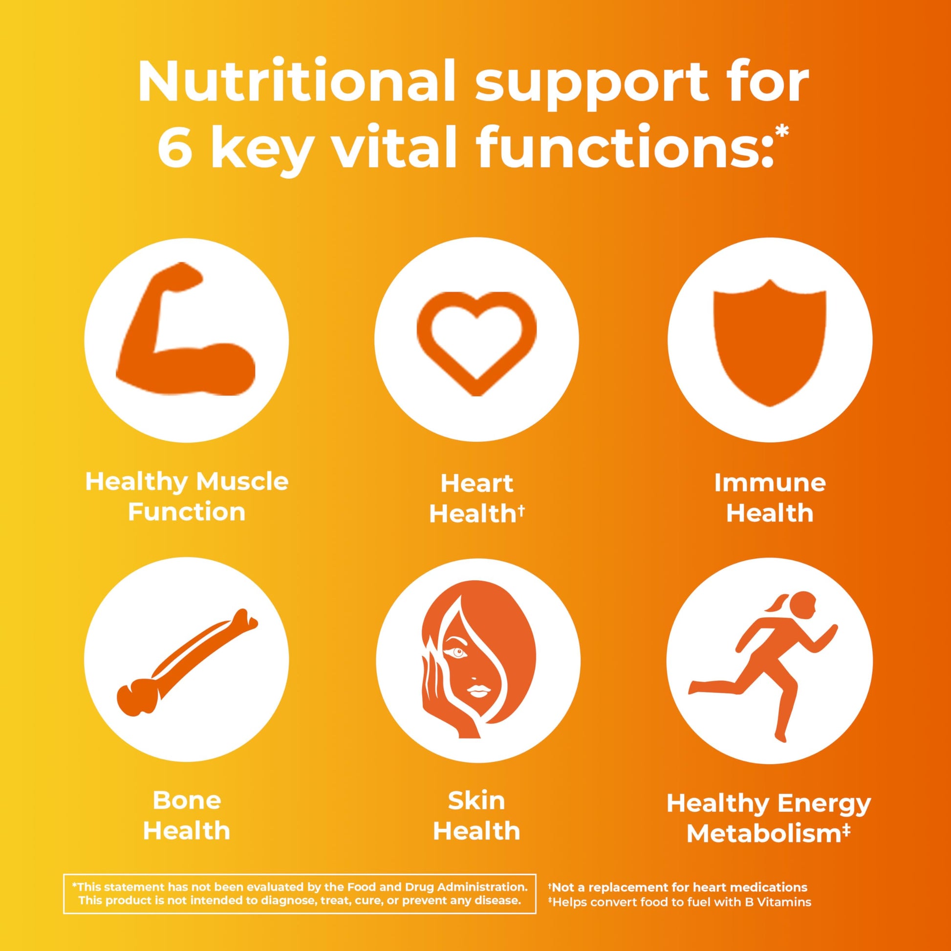 Funciones saludables apoyadas por One A Day Mujeres Petites Multivitaminas.