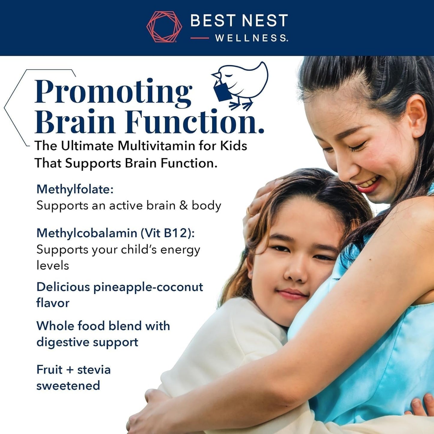 Fundador de Best Nest Wellness promoviendo el Kids Multi Plus