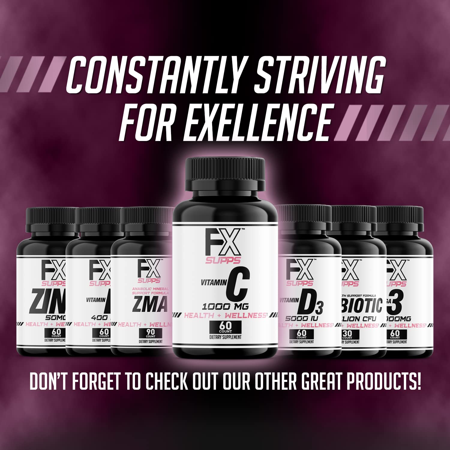 Paquete cápsulas vitamina c FXSUPPS sistema inmune