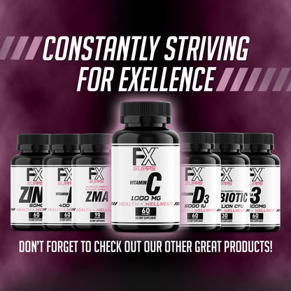 Paquete cápsulas vitamina c FXSUPPS sistema inmune