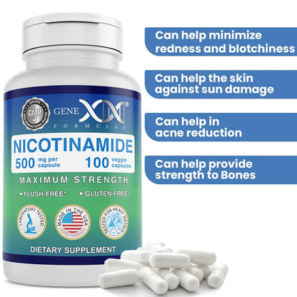 Garantía y certificados de Genex Formulas niacinamida