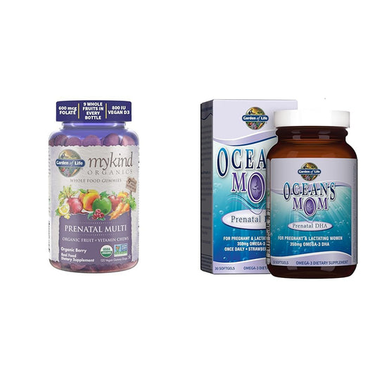 Frasco gomitas prenatales Garden of Life sabor fresa 350 mg Omega 3