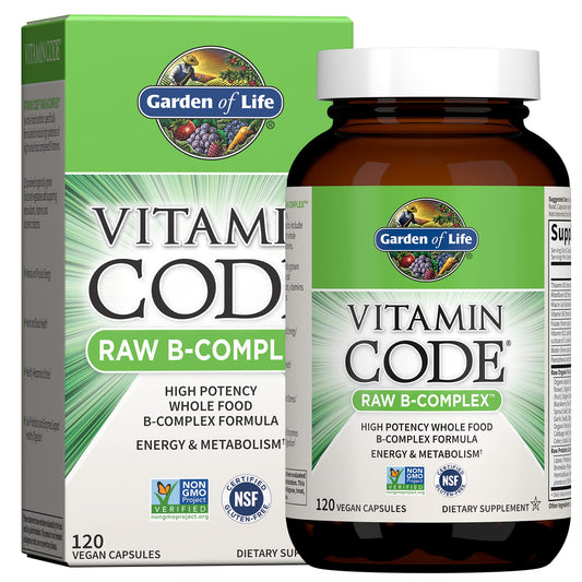 Garden of Life vitamina b complejo crudo 120 cápsulas veganas