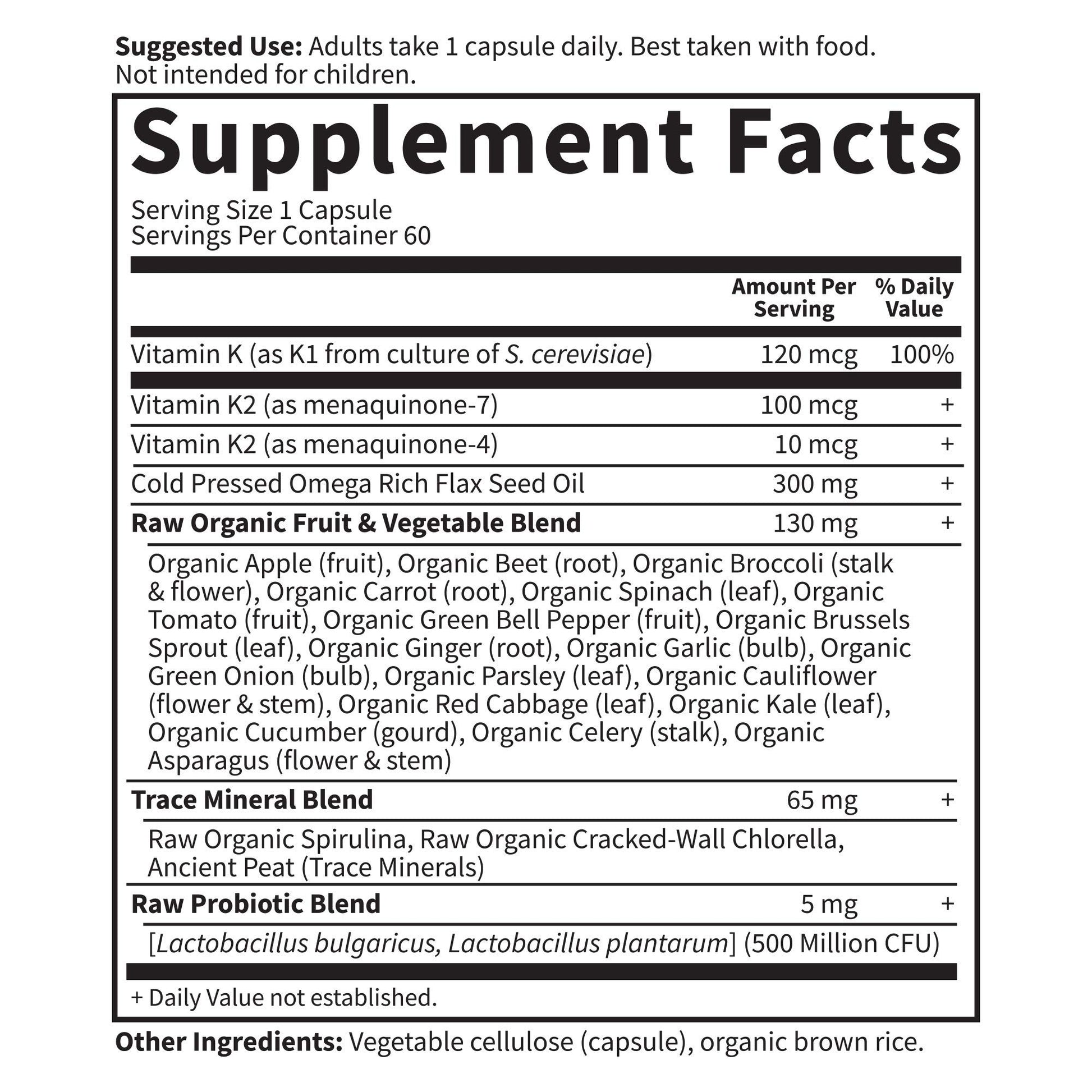 Garden of Life vitamina k cápsulas para huesos y salud cardíaca