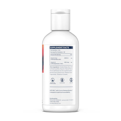 Gel vitamina D3 2500 UI y K2 200 mcg para salud ósea