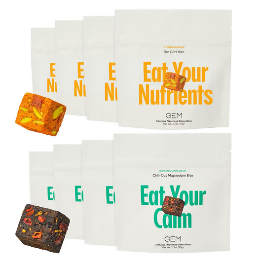 Paquete de bocados GEM Bite relajantes y multivitamínicos