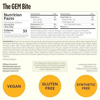 dietary supplement gem bites con probióticos