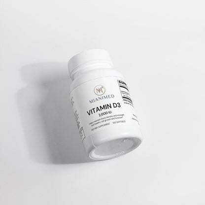 Envase trasero Generic MIANIMED vitamina d3 2000 ui suplemento premium