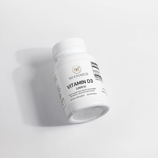 Envase trasero Generic MIANIMED vitamina d3 2000 ui suplemento premium