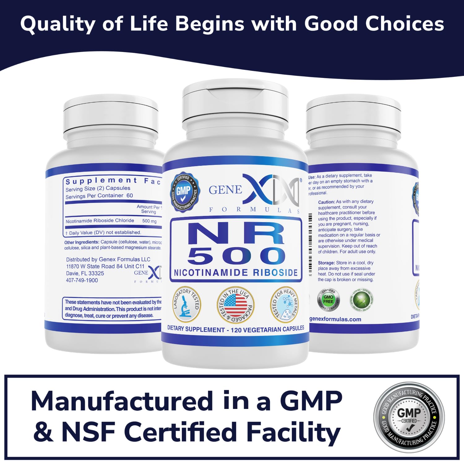 Genex Formulas NR precursos NAD+ para energía y función cerebral