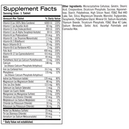 Paquete de multivitamínicos Geritol para toda la familia