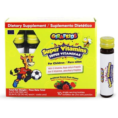 Paquete combinado jarabe y super vitaminas para niños GirafKids