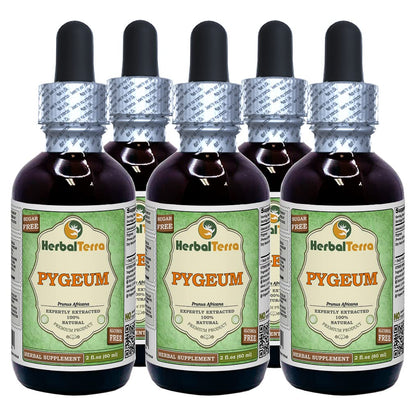Glicerita de Cereza Africana Pygeum en frasco con etiqueta HerbalTerra