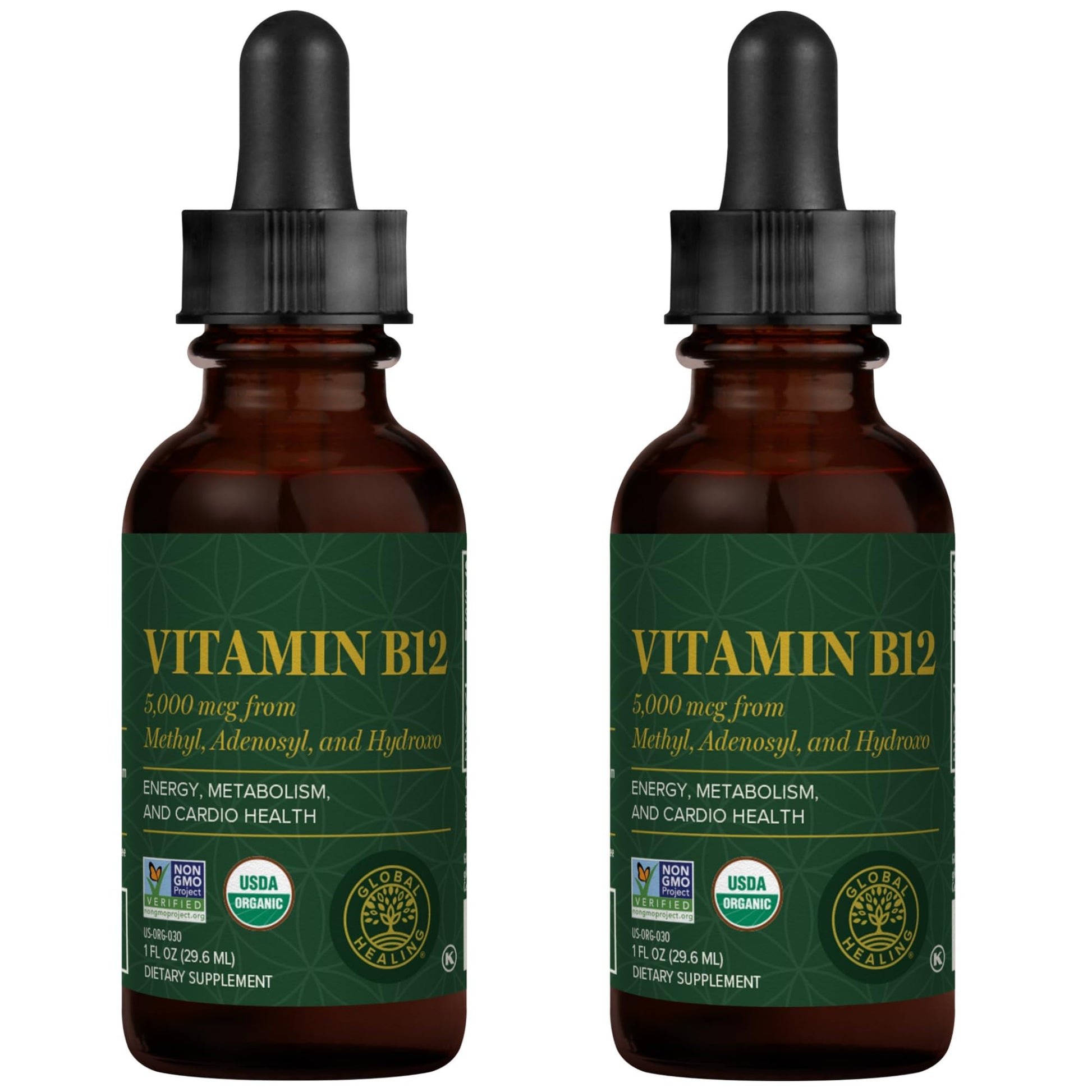Global Healing Center gotas líquidas vitamina B12 5000mcg